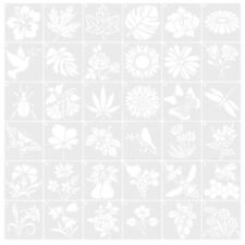 Flower Plant Leaf Painting Stencil Drawing Template Canvas Bird Butterfly