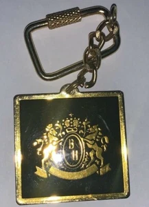 GOLD BLACK B H HORSES PENDANT KEYCHAIN - Picture 1 of 2