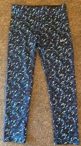 Nike Essential Tight Fit Leggings Womens XS Blue Dri-FIT Crop Length Workout Gym - Picture 1 of 16