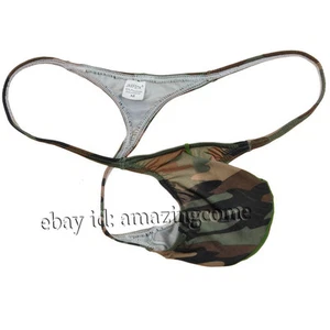 Herren Camouflage Micro Tanga Unterwäsche Penis bequeme Tasche Schnur Tangas Guy T-Back - Bild 1 von 2