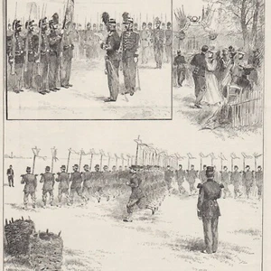 Armée Versaille - Fête de Sidi-Brahim 20e bataillon - - Gravure de presse 1892 - Picture 1 of 2