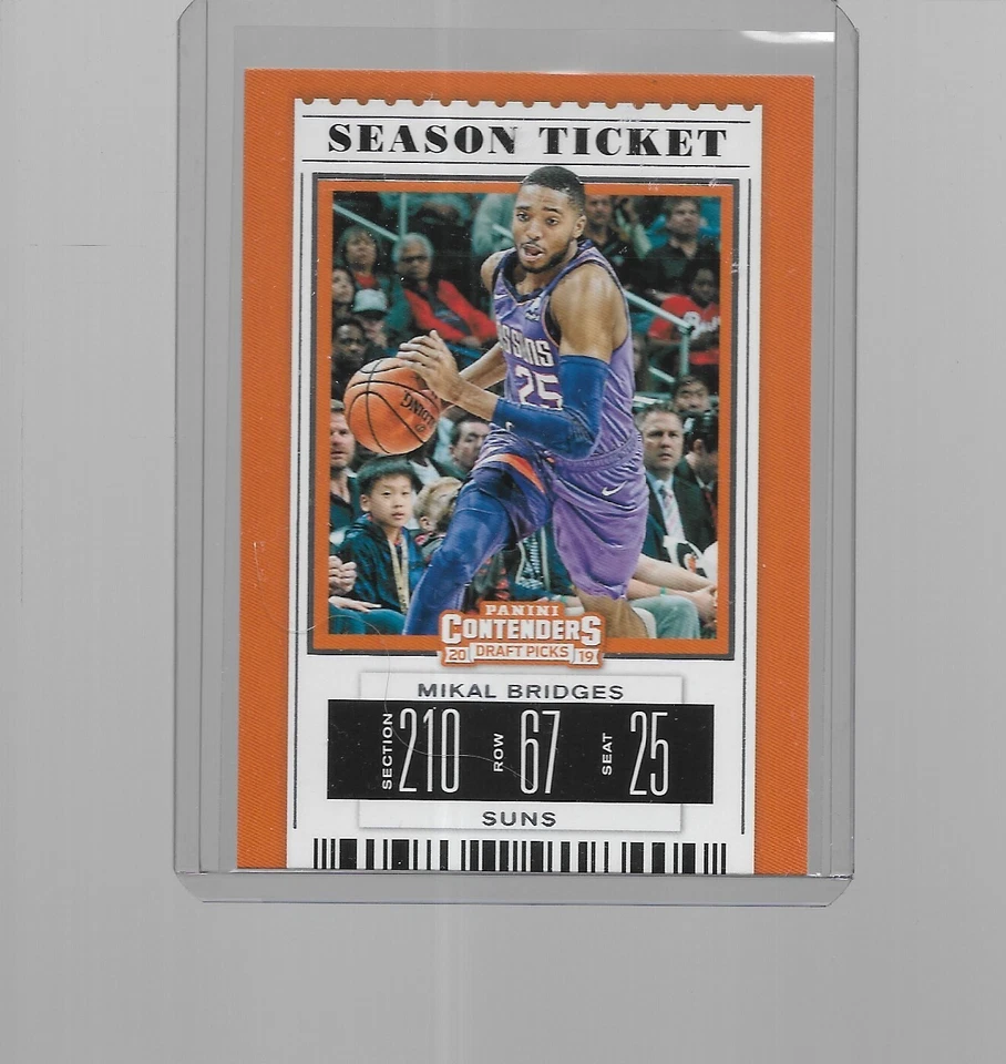 2019 PANINI CONTENDERS DRAFT PICKS BASKETBALL PURPLE JERSEY MIKAL BRIDGES #42 - Image 1 of 1
