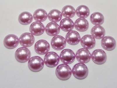 100 Acrylic Half Pearl Flatback Round Bead 12mm Scrapbook Craft Color For Choice - Image 1 of 4