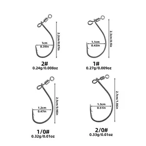 Drop Shot Hooks in-line Drop Shot Rig and Swivels, Fishing Hooks for Bass Perch - Picture 1 of 28