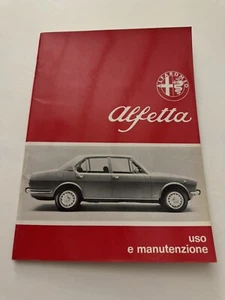 Alfa Romeo Alfetta 1.8 Prima Serie Manuale Uso Manutenzione - Foto 1 di 6