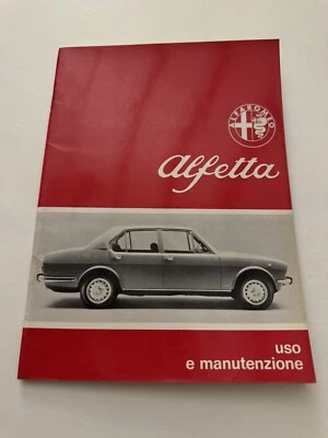 Alfa Romeo Alfetta 1.8 Prima Serie Manuale Uso Manutenzione - Immagine 1 di 4