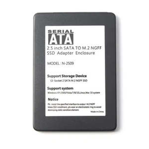 sata protocol ngff m.2 to 2.5 inch sata interface 7mm aluminum alloy hdd case - Picture 1 of 10