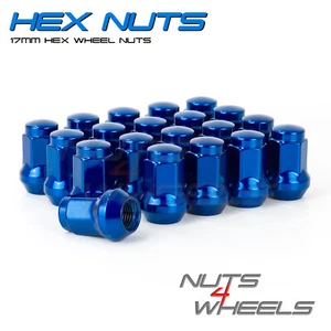 20 x Blue Wheel Nuts M12x1.5 Fits Mitsubishi Outlander Grandis L200 - Picture 1 of 2