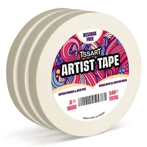 3 Pack White Artist Tape - Masking Artists Tape for Drafting Art Watercolor P... - Picture 1 of 7