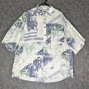 Vintage Jazzy Shirt Mens Large Patterned Festival Holiday Funky Multicolored - Picture 1 of 13