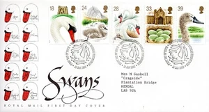 1993 Sg 1639/43 Swans Abbotsford Swan Sanctury First Day Cover    - Picture 1 of 1
