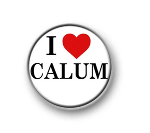 I LOVE / HEART CALUM / 1"" / 25 mm botón de pin / insignia / banda / pop / 5SOS / Verano - Imagen 1 de 1