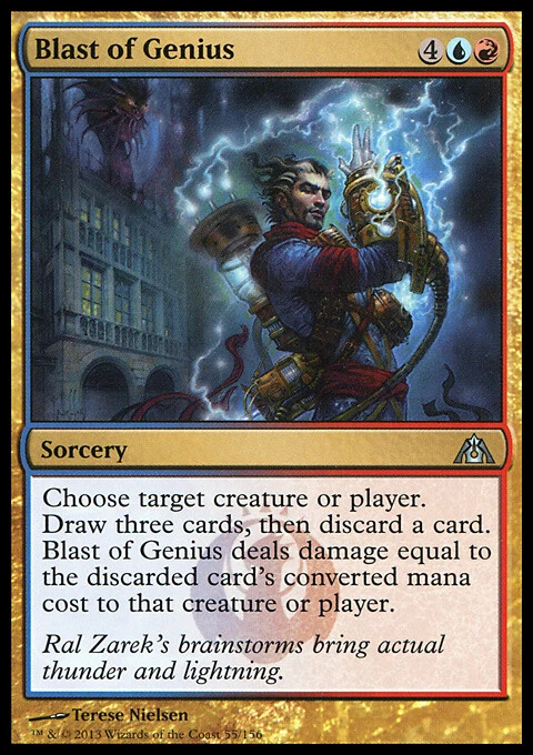 Magic the Gathering MTG Blast of Genius (55) Dragon's Maze   LP - Image 1 of 1