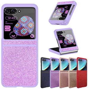 Custodia per Motorola Razr+ Plus 2023 Bling lusso antiurto telefono protezione schermo - Foto 1 di 36