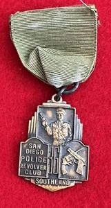 Original, Vintage San Diego POLICE 1936 REVOLVER CLUB Southland Medal. - Picture 1 of 6