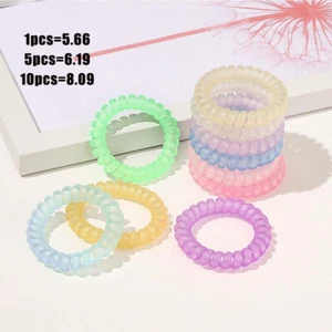 Soporte de cola de caballo mate transparente bandas de goma mate esmeriladas cuerda para el cabello sin costuras  - Imagen 1 de 39