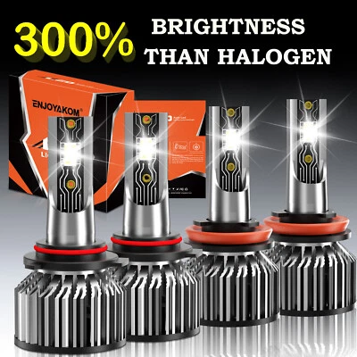 Kit de 4 faros LED combo bombilla de haz alto bajo 6500K para Saturn Outlook 2007-2010 Foto 1 de 4