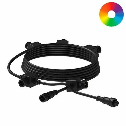 Aquascape 84070 LED 5-Outlet Color Changing Outdoor Extension Cable 5-Prong