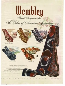 1944 Wembley Ties Nor-East Neck Ties American Spring Colors Vintage Print Ad - Picture 1 of 1