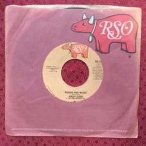 Andy Gibb -(Love is)Thicker Than Water / Words and Music- 1977 RSO - RS883 - Picture 1 of 6