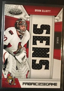 2010-11 Certified Fabric of the Game Team Die-Cut SENS Jersey Brian Elliott /25