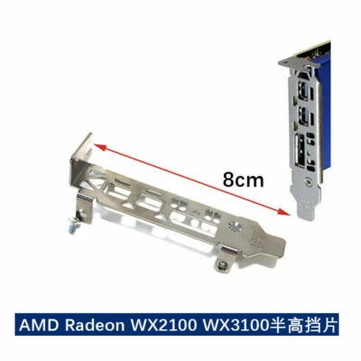Low Profile Bracket AMD Radeon Pro WX2100 WX 3100 wx3100 Video Card - Image 1 of 4