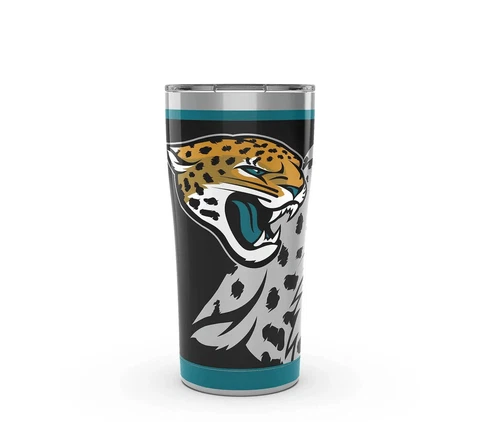 JACKSONVILLE JAGUARS, 20oz STAINLESS STEEL TUMBLER FROM TERVIS WITH LID INCLUDED Cover