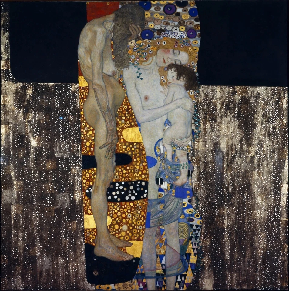 Las tres edades de la mujer: Gustav Klimt: impresión artística de archivo de 1905: 13x19 Foto 1 de 2