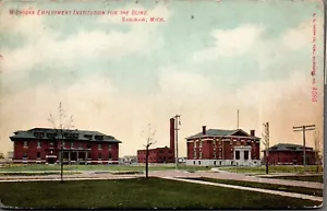 1909 SAGINAW, MICH. POSTKARTE Michigan Arbeitsanstalt für Blinde - Bild 1 von 2