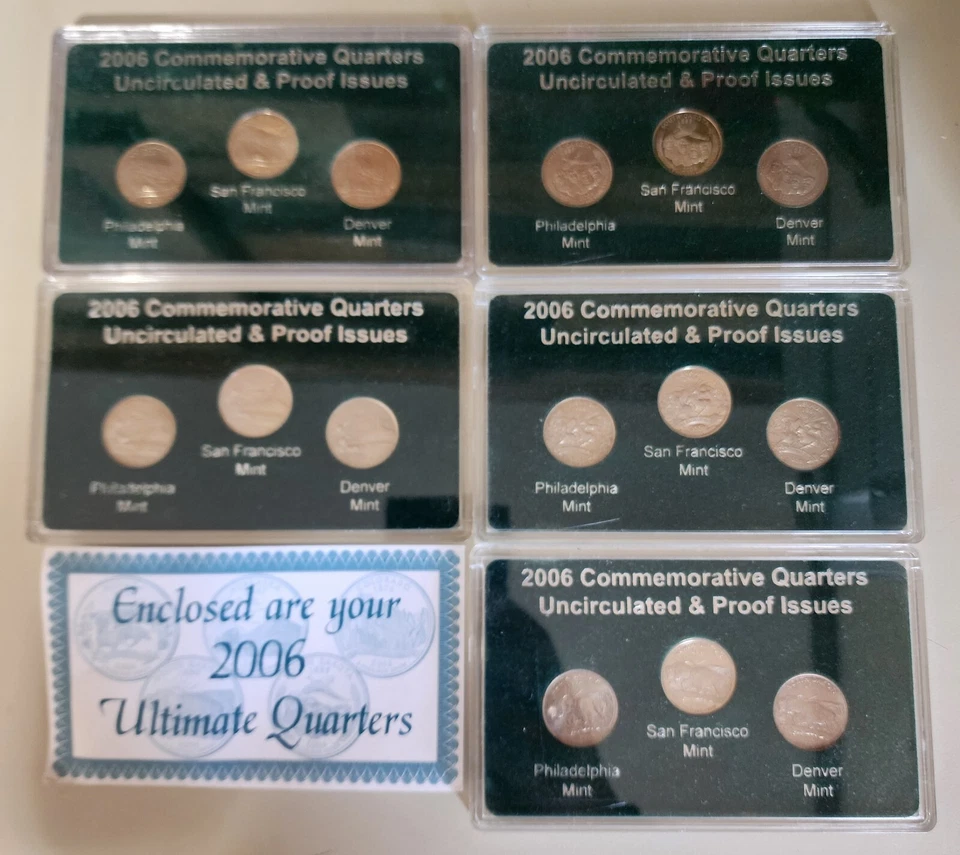 50 State Commemorative Quarters 2006 Mints Brilliant and Proofs 5 States Set - Image 1 of 1