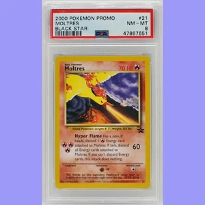 Pokemon Moltres #21 Black Star Promo PSA 8 NM/Mint - Picture 1 of 4