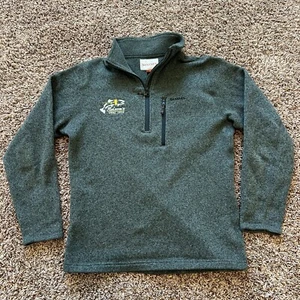 Simms 1/4 Zip Pullover Fleece Men's Medium Mock Neck Outdoors Fishing Logo - Picture 1 of 8
