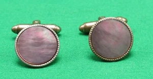 One Pair Pioneed Cufflinks - Vintage - Gold/Copper Preowned - (KPK3) - Picture 1 of 3
