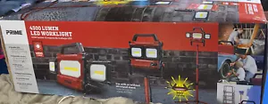 Prime LEDTS04 LED Worklight 4500 Lumen w/ Tripod 360° Lighting Adjustable Stand - Picture 1 of 6
