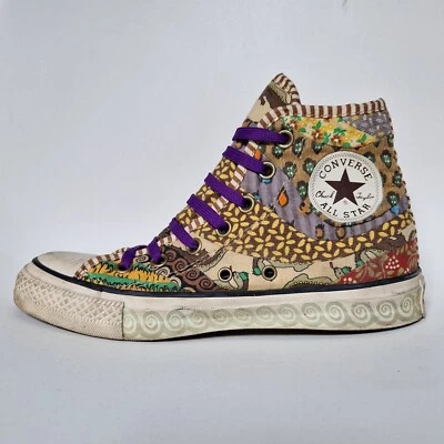 Converse Chucks Eu 37,5 US 5 Amor Paz Chuck Taylor All Star Hippie 70s Vintage - Imagen 1 de 4