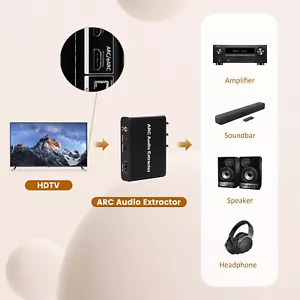 HDMI ARC 3,5mm Konverter Adapter Audio Extractor Digital DAC zu RCA Koax SPDIFuw - Bild 1 von 9