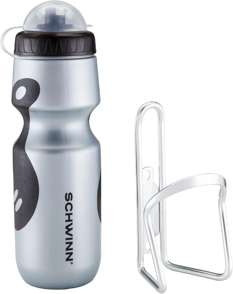 Schwinn Bicycle 23 Oz Water Bottle and Cage Set Sw528