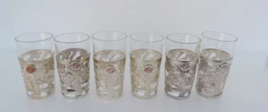 VINTAGE JAPANESE SET OF 6 STERLING SILVER 925 OVERLAY CUP HOLDERS GLASS INSETRS - Picture 1 of 20