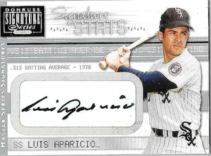 LUIS APARICIO 2001 DONRUSS SIGNATURE SERIES SIGNATURE STATS CERTIFIED AUTOGRAPH - Picture 1 of 1