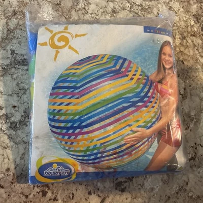 Intex The Wet Set #59070 Jumbo Inflatable 48" Vinyl Beach Ball 2001 NEW Rare - Image 1 of 4