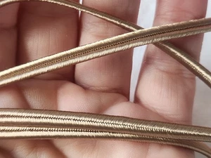 Corda Vintage Marrone Satinata Nastro 2 Metri Per 0,5 Cm Made In France A5M - Picture 1 of 3