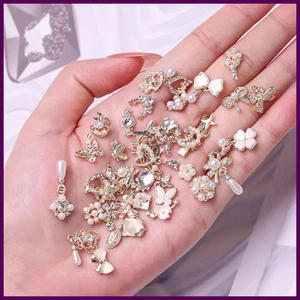 10 Stck. 3D Exquisit Japanische Legierung Nailart Charms Luxus Kawaii Schleife Schmetterling - Bild 1 von 24