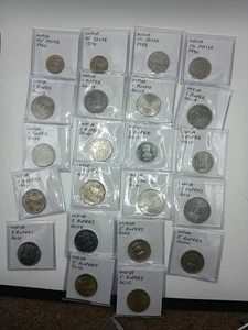 India World Coins Lot Of 22 Paise 25 Rupee 1 Rupees 2 5 1960-2014 - Picture 1 of 12