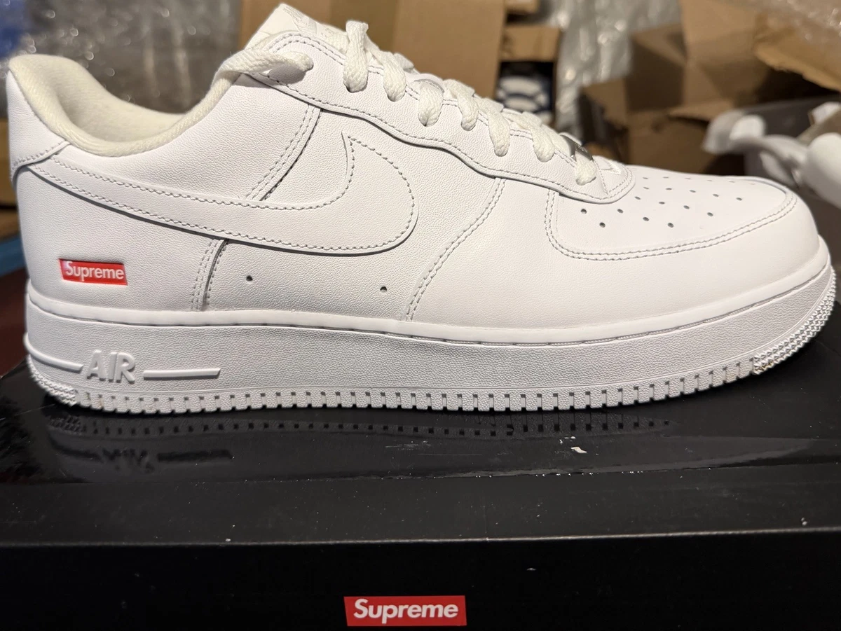 Nike Air Force 1 x Supreme Low Box Logo - White for Sale