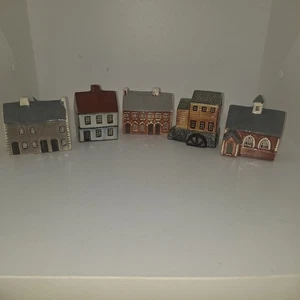 Konvolut 5 Vintage Wade England Porzellan Häuser  - Bild 1 von 6
