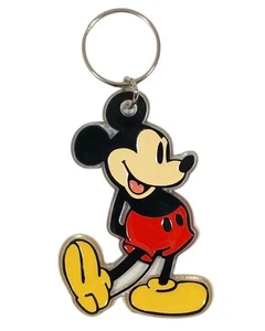 Disney Mickey Mouse Keychain Vintage Made In USA Cartoon Character Collectible - Picture 1 of 3
