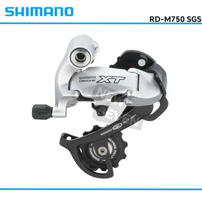 Desviador trasero Shimano DEORE XT RD-M750-SGS 9S MTB 11-34t Cassette-OE Foto 1 de 4