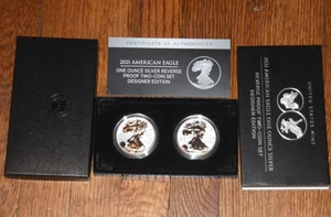 2021 American Eagle Silber Reverse Proof Two-Coin Set Designer Edition - Bild 1 von 4