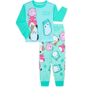 SQUISHMALLOWS Girl's size S(6/6X) PAJAMAS 2-Pc SET Light Fleece ~ New with Tags - Picture 1 of 2