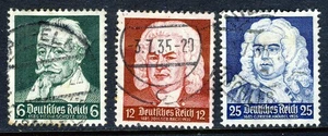 GERMANY 1935 Musicians Anniversaries Set SG 570 to SG 572 VFU - Picture 1 of 2
